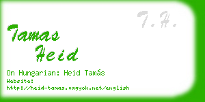 tamas heid business card